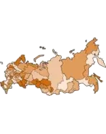 Тепловая карта (картодиаграмма) России (Excel 2003+)