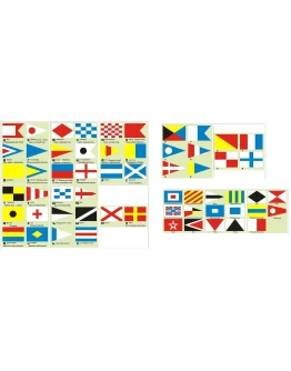 Флаги сигнальные, гюйсы (в векторе)