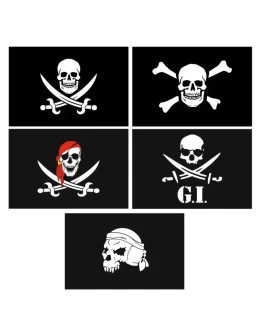 Пиратский флаг (веселый Роджер) в векторе