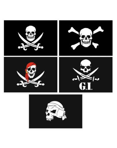 Пиратский флаг (веселый Роджер) в векторе