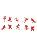 Виды спорта в иконках (пиктограммы) в векторе