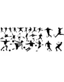 Виды спорта в иконках (пиктограммы) в векторе