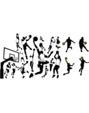 Виды спорта в иконках (пиктограммы) в векторе