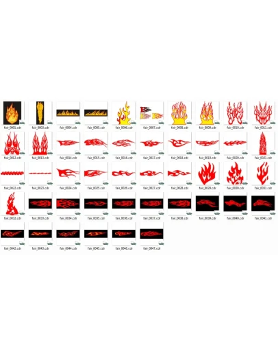 клипарт пламени, огня (в векторе)