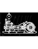 Сборочный чертёж бурового насоса УНБ-600 (А1) с рамкой