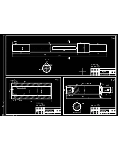 Деталировочный чертёж к УНБ-600 (коренной вал, цилиндро