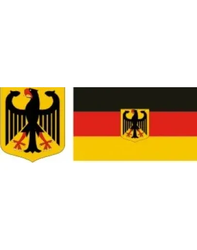 герб Германии + флаг с гербом в векторе