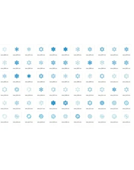 Cнежинки, узоры в векторе