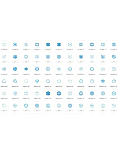 Cнежинки, узоры в векторе