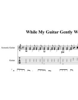 While My Guitar.. (The Beatles) pdf+gp6