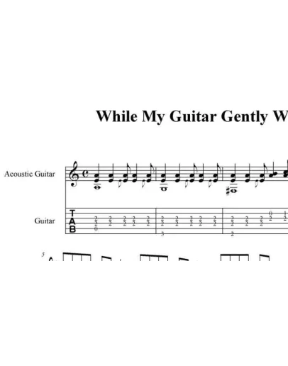 While My Guitar.. (The Beatles) pdf+gp6 While My Guitar.. (The Beatles) pdf+gp6