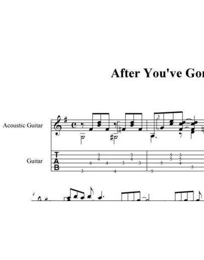 After youve gone (Turner Layton) Ноты, табы, GP6