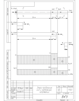 Эпюра 2. Задание 3-3. Вариант 2010