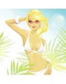 Клипарт на тему ПЛЯЖ, красивые девушки в купальниках