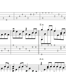 Первый снег. Ноты и табы для гитары