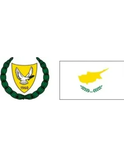 герб и флаг Кипра в векторе