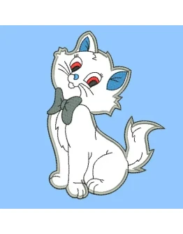 Машинная вышивка Кошечка