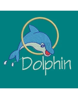 Машинная вышивка Дельфин