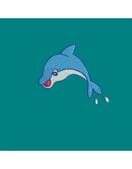 Машинная вышивка Дельфин