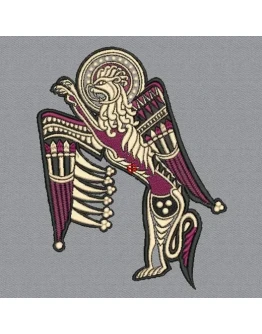 Машинная вышивка Грифон