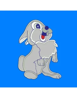 Машинная вышивка Зайка