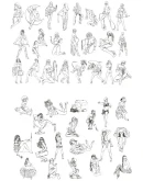 Клипарт силуэтов девушек в векторе