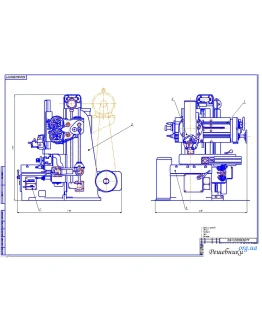 Чертеж станка модели ЕК-4 (Компас)