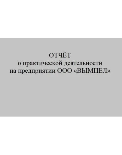Отчёт по практике Отчёт по практике