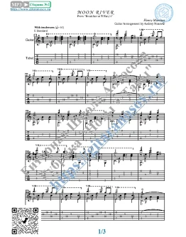 Moon River (Ноты и табы для гитары соло)