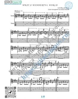 What a Wonderful World (Ноты и табы для гитары соло)