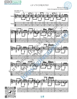 Кукарача (Ноты и табы для гитары соло)