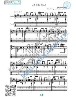 Голубка (Ноты и табы для гитары соло) Голубка (Ноты и табы для гитары соло)