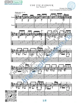 Вечная любовь (Ноты и табы для гитары соло)