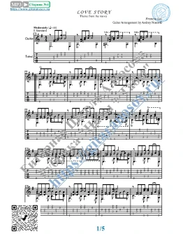 История любви (Ноты и табы для гитары соло)