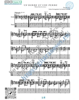 Мужчина и женщина (Ноты и табы для гитары соло)