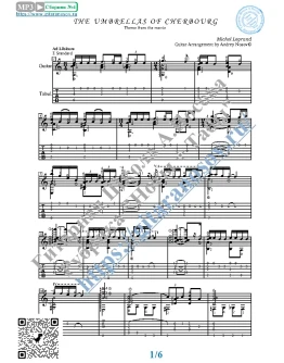 Шербурские зонтики (Ноты и табы для гитары) Шербурские зонтики (Ноты и табы для гитары)