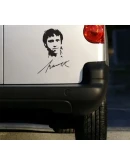 Высоцкий. Портрет с автографом. Векторное изображение.