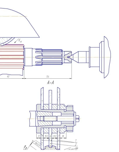 Чертежи.Технологическая наладка.Шлифование шлиц. Вал.