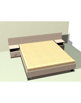 Проект кровати двуспальной. Ширина матраца 1600мм.