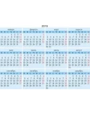 Календари на 2013, 2014, 2015, 2016 гг., вектор и psd.