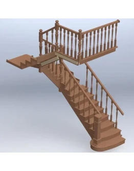 Лестница 010 (Каталог 3D-Уроки по SolidWorks)