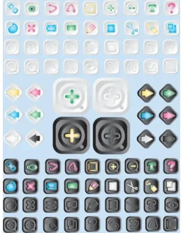 Набор информационных пиктограмм в векторе и растре