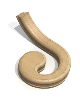 Волюта 001 (левая) (Каталог 3D-Уроки по SolidWorks)