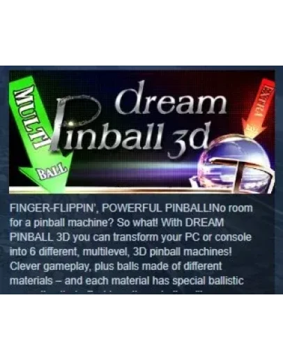 Dream Pinball 3D STEAM KEY REGION GLOBAL+РОССИЯ