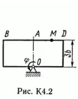 Решение задачи К4 В24 (рисунок К4.2 условие 4) Тарг 89