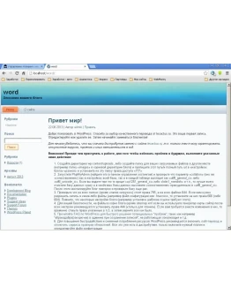 Шаблон WordPress голубого цвета