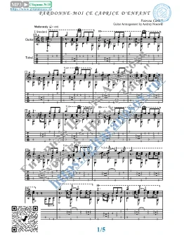 Прости мне этот детский каприз (Ноты Табы Гитара Соло)