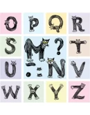 Буквы латинского алфавита в виде кошек