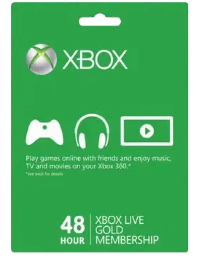 Карта оплаты XBOX Live Gold 48HR (код)