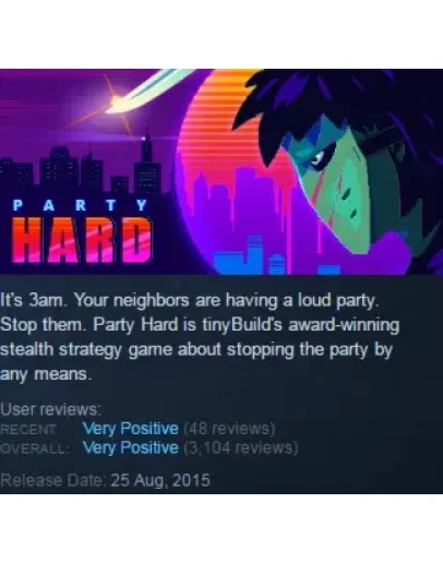 Party Hard (Steam KEY / ROW / Region free / Global)